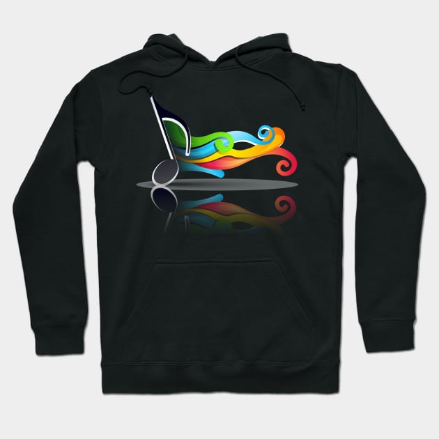 Colorful Music Note Hoodie by Musicist Apparel